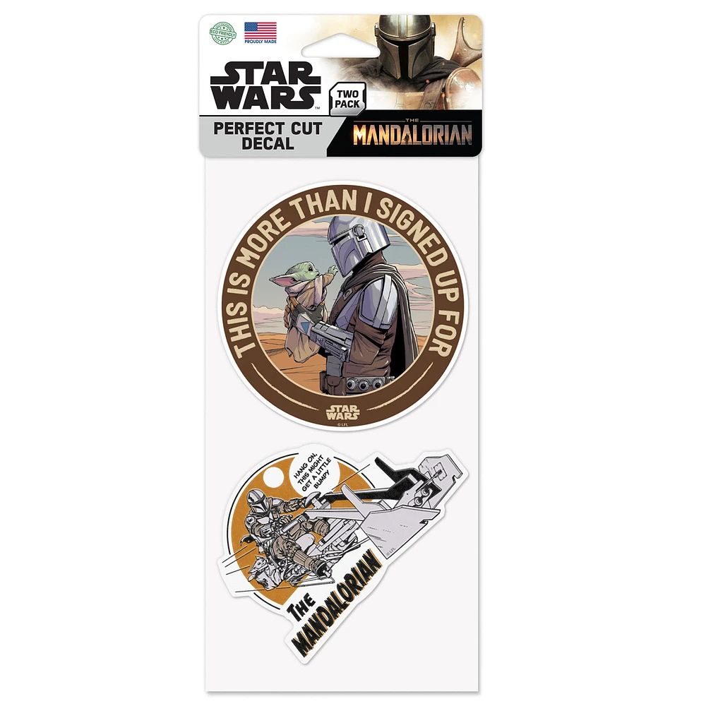 WinCraft The Mandalorian 2-Pack 4" x 8" Perfect Cut Decal Set
