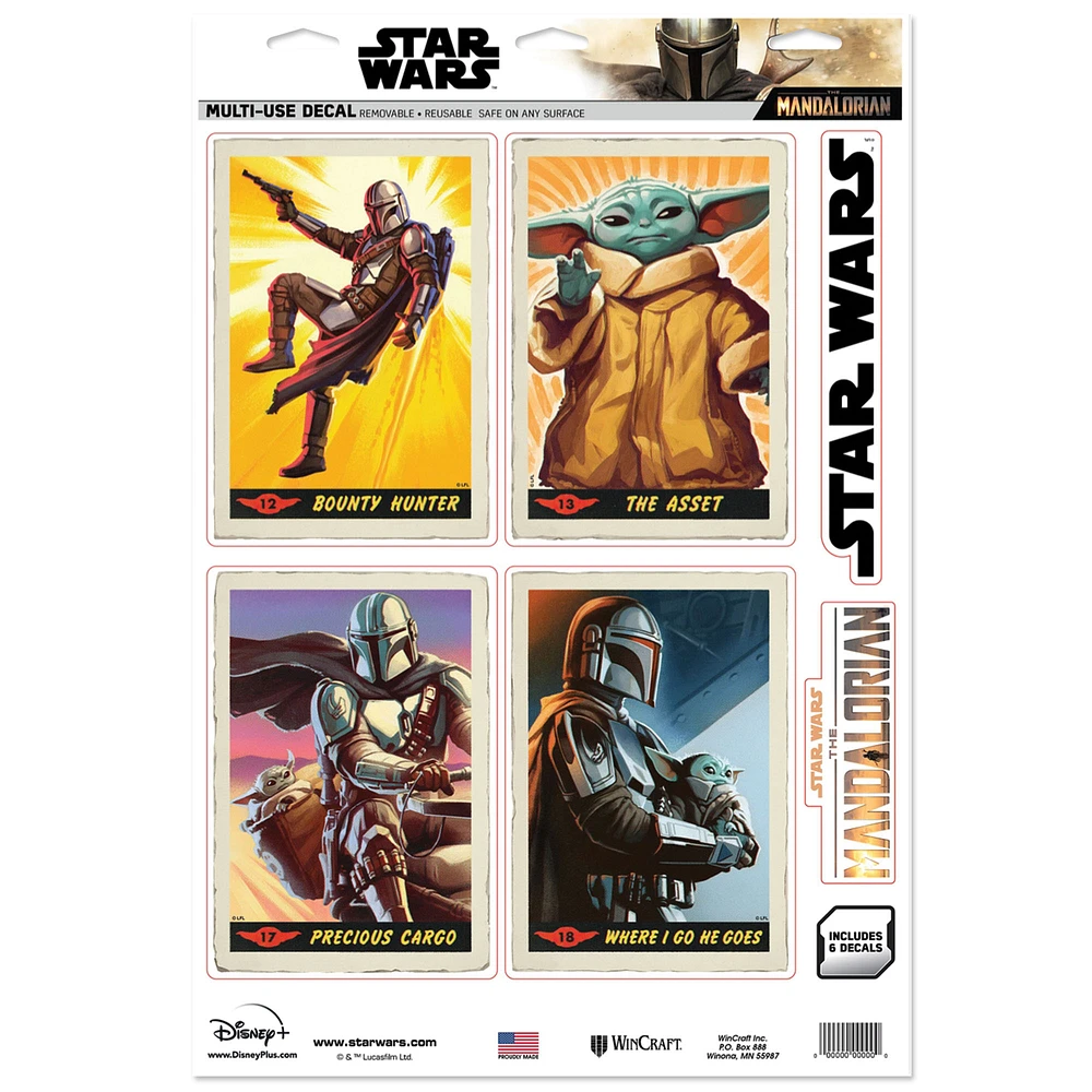 WinCraft The Mandalorian 11'' x 17'' Multi-Use Decal Set