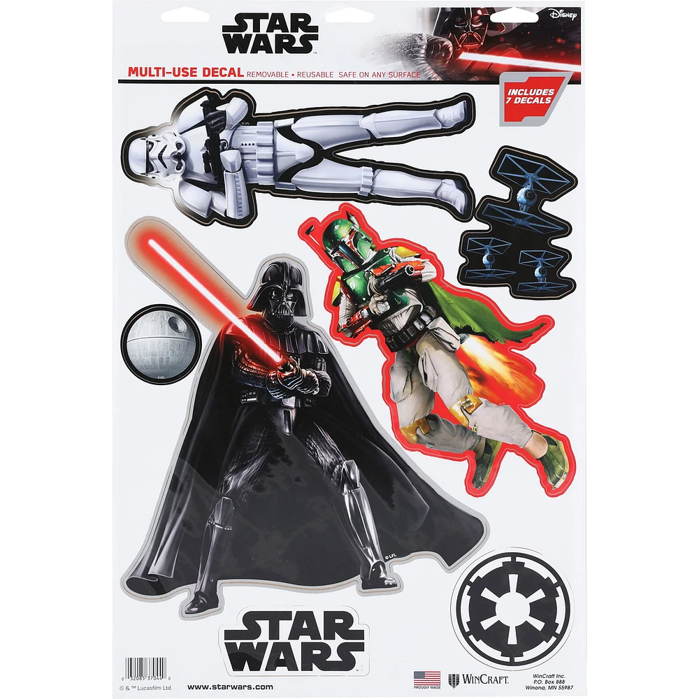 WinCraft Darth Vader Star Wars 11'' x 17'' Multi-Use Decal Set