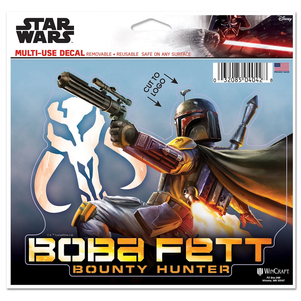 WinCraft Boba Fett Star Wars 5" x 6" Multi-Use Decal