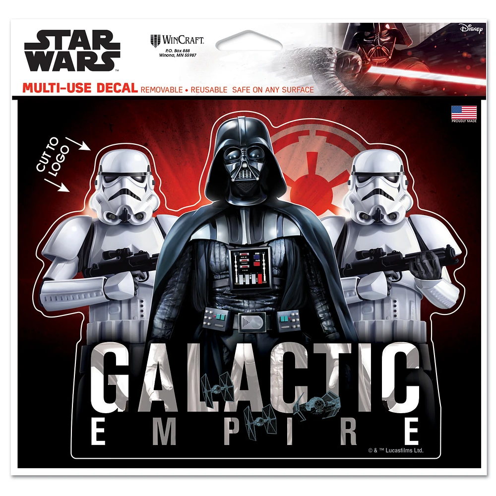 WinCraft Stormtrooper, Darth Vader Star Wars 5" x 6" Multi-Use Decal