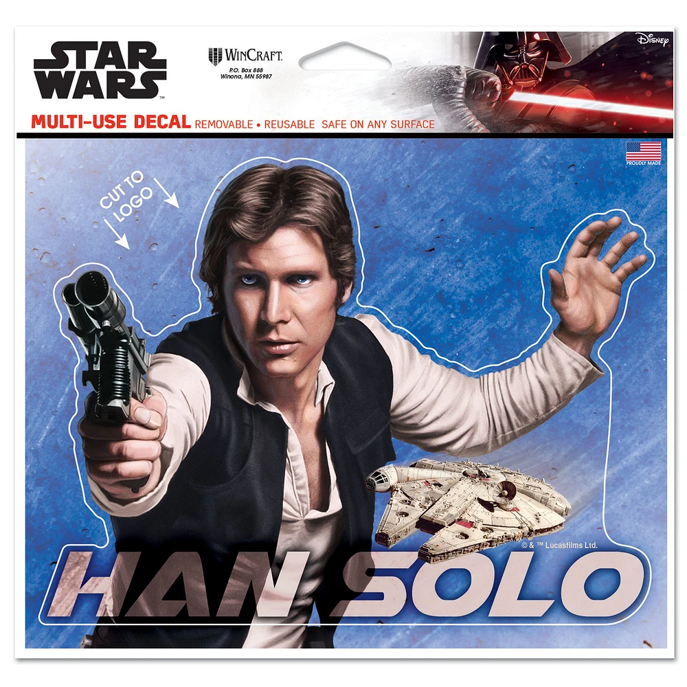 WinCraft Han Solo Star Wars 5" x 6" Multi-Use Decal