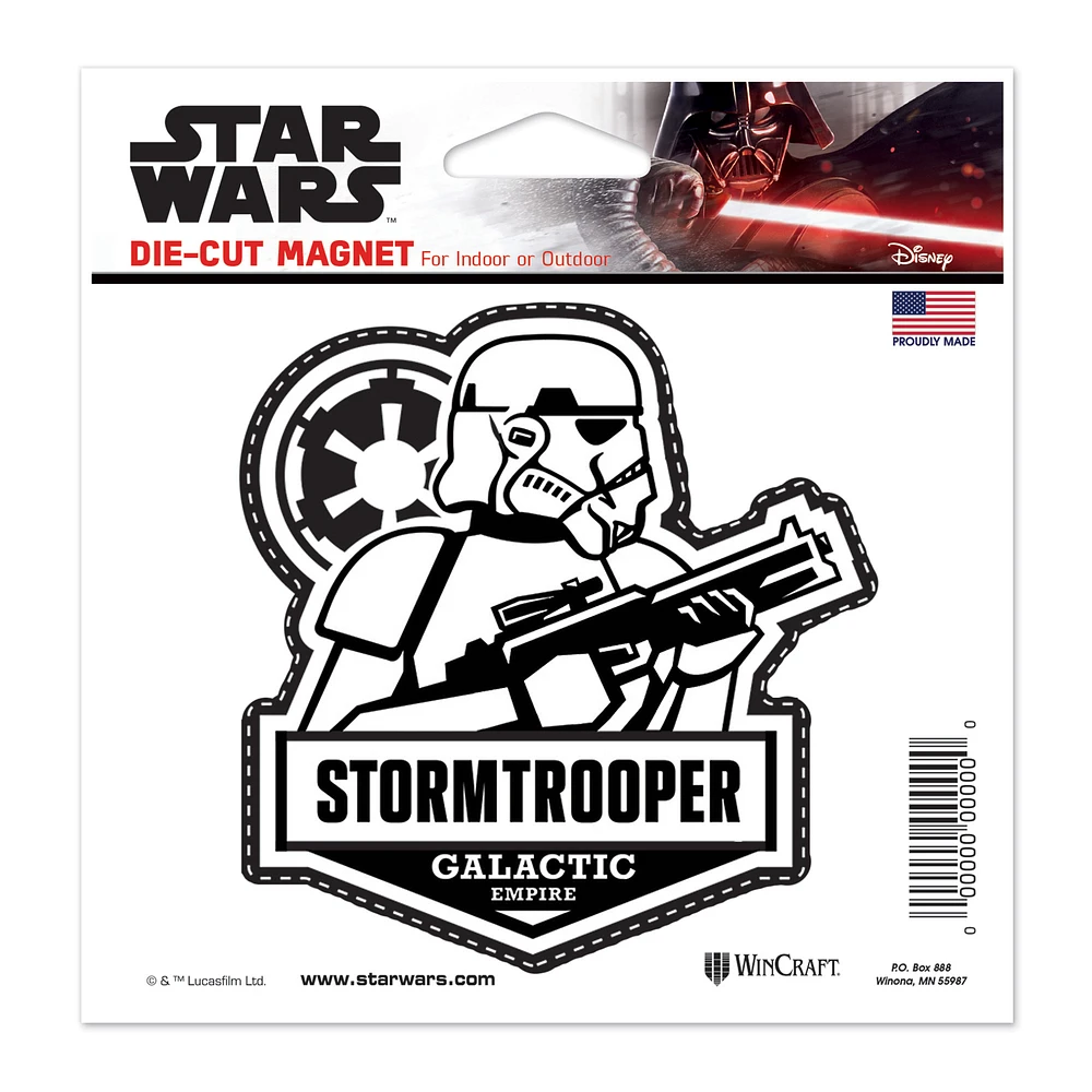 WinCraft Stormtrooper Star Wars 5" x 5" Die-Cut Magnet