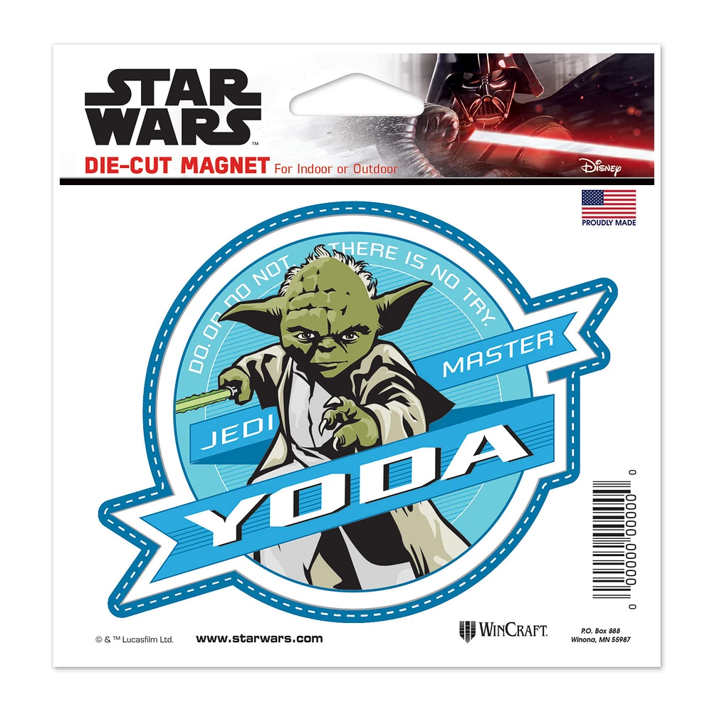 WinCraft Yoda Star Wars 5" x 5" Die-Cut Magnet