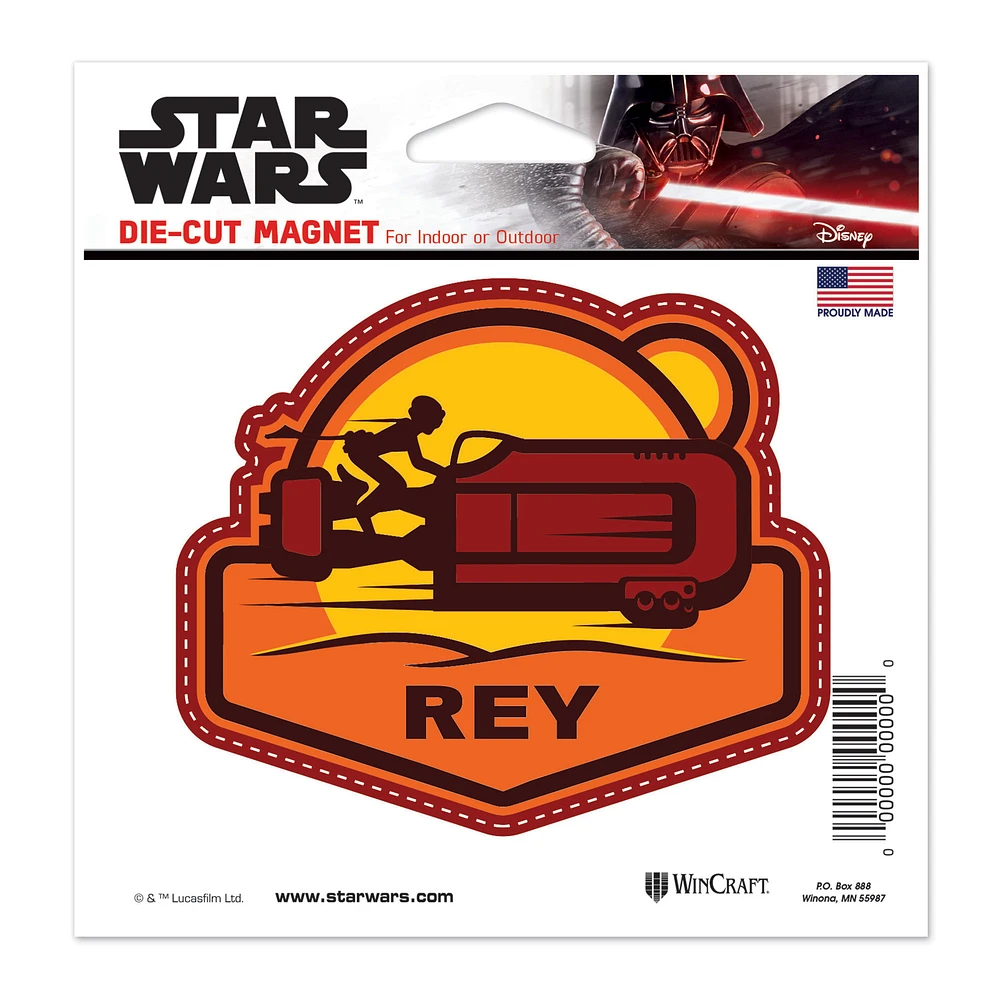 WinCraft Rey Star Wars 5" x 5" Die-Cut Magnet
