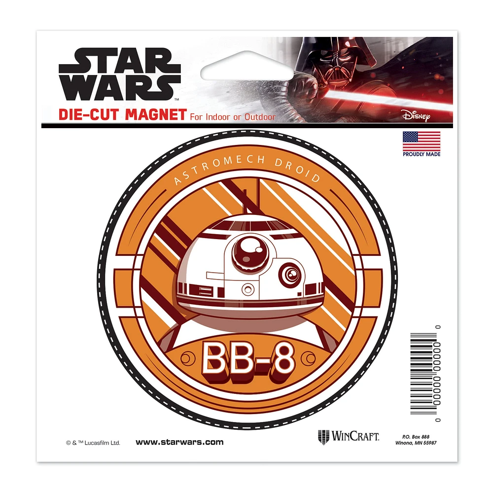 WinCraft BB-8 Star Wars 5" x 5" Die-Cut Magnet