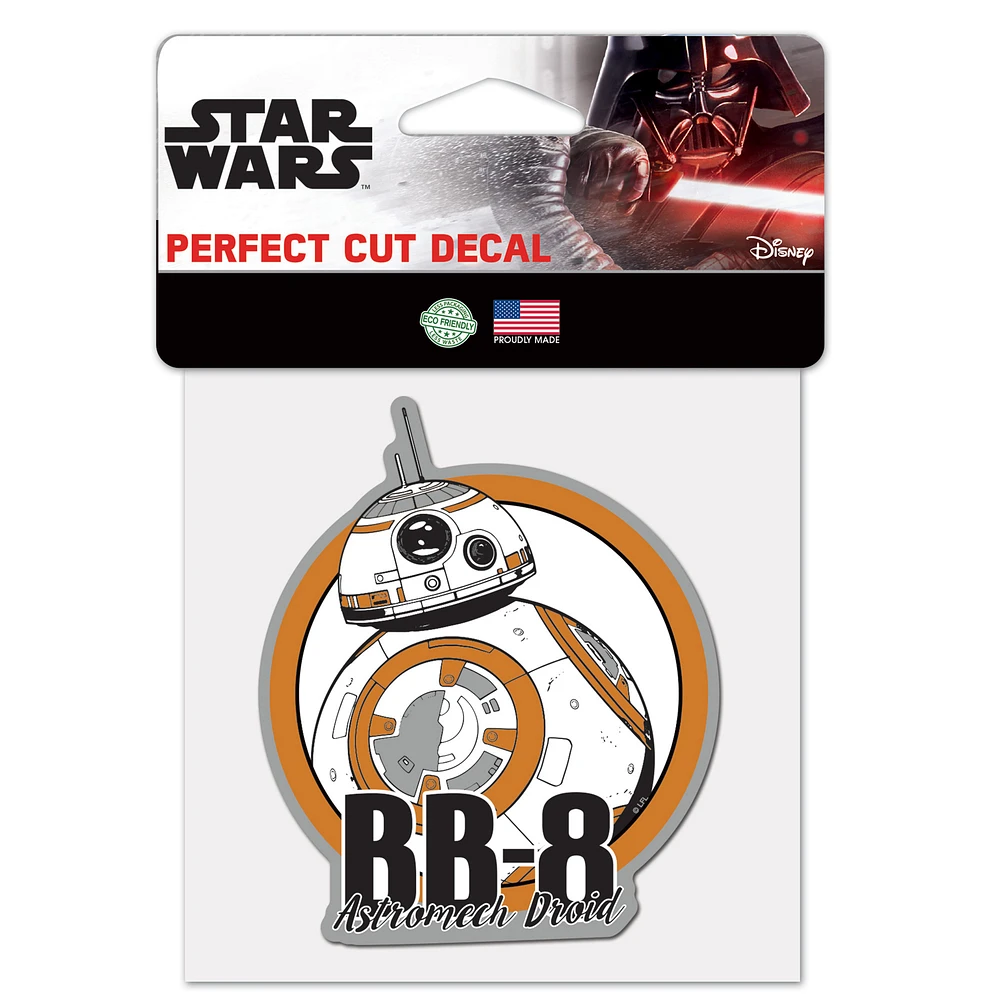 WinCraft BB-8 Star Wars 4" x 4" Perfect Cut Decal