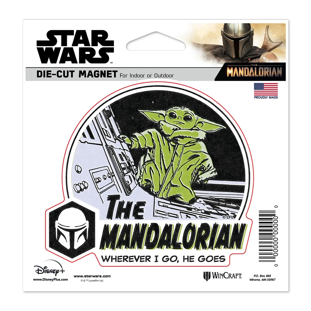 WinCraft Grogu The Mandalorian 4.5" x 6" Die-Cut Magnet