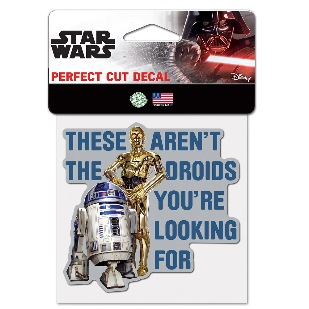 WinCraft C-3PO, R2-D2 Star Wars 4" x 4" Perfect Cut Decal