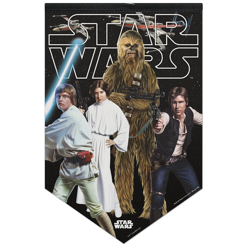 WinCraft Princess Leia, Han Solo, Luke Skywalker, Chewbacca Star Wars 17" x 26" Premium Banner