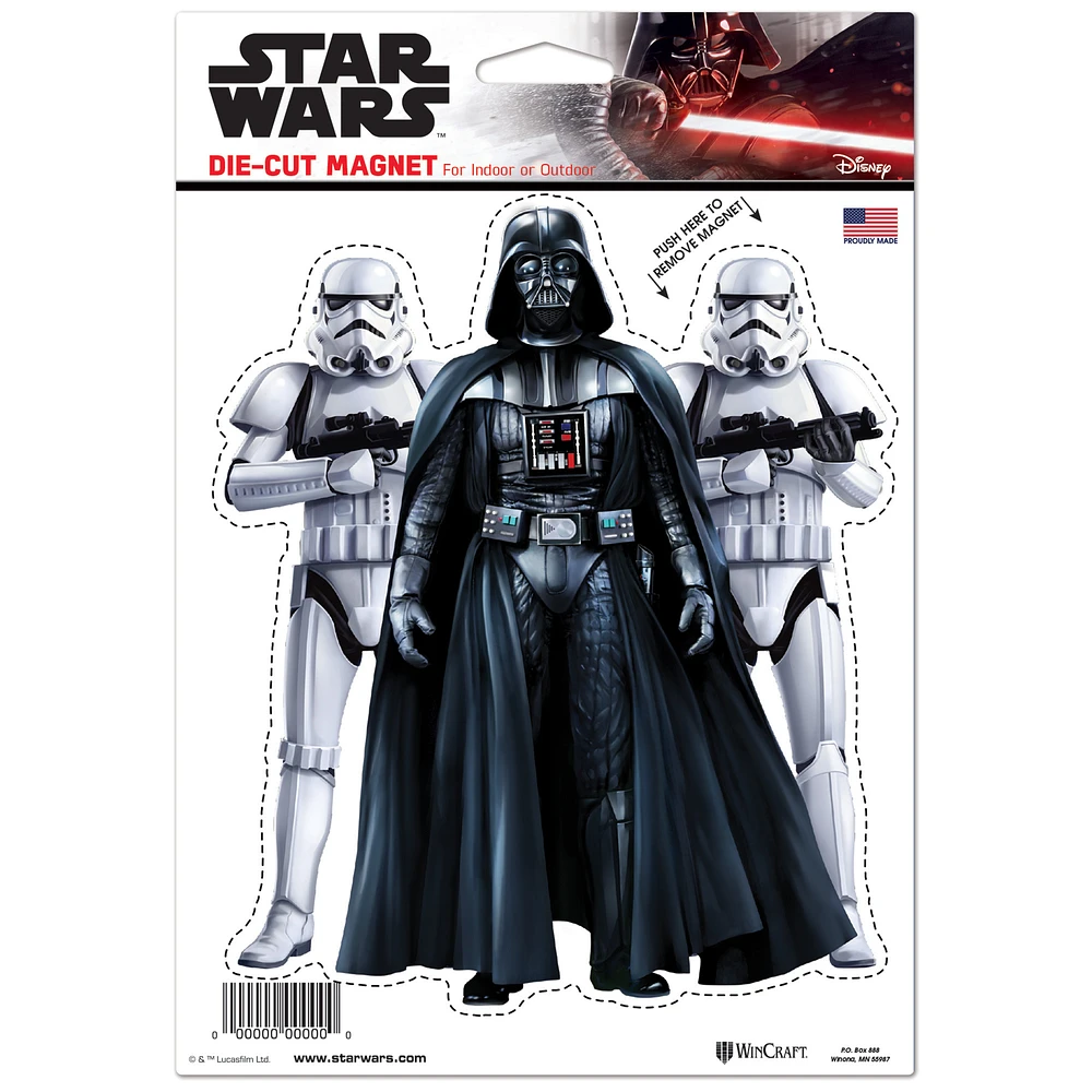 WinCraft Darth Vader and Stormtroopers Star Wars 6" x 9" Die-Cut Magnet