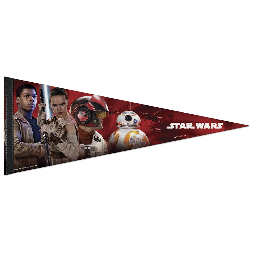 WinCraft BB-8, Finn, Poe Dameron & Rey Star Wars 12" x 30" Premium Pennant