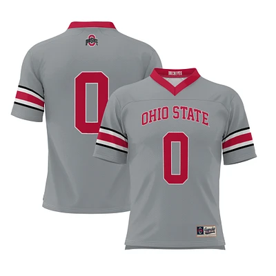 Men's GameDay Greats #0 Gray Ohio State Buckeyes Lightweight Lacrosse Jersey