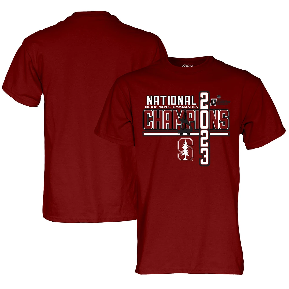 Men's Blue 84 Cardinal Stanford Cardinal 2023 NCAA Men's Gymnastics National Champions T-Shirt