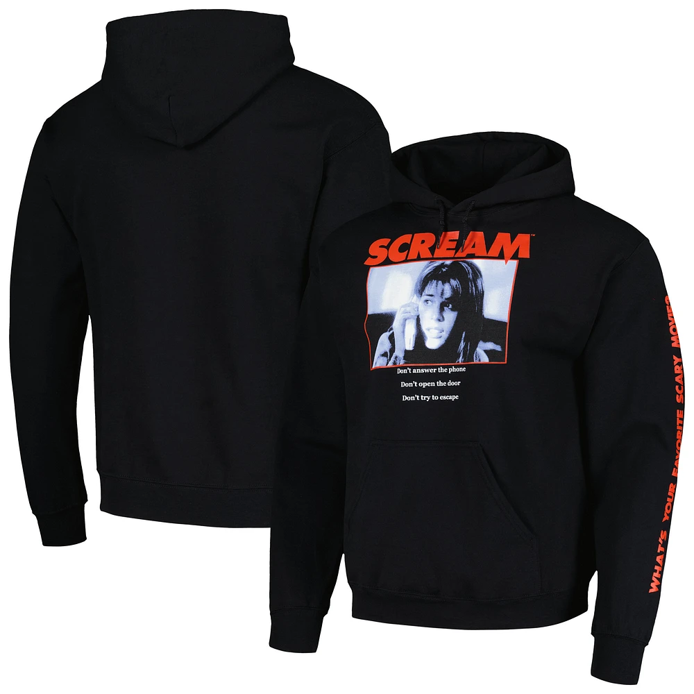 Men's Ripple Junction Black Scream Phone Call Pullover Hoodie