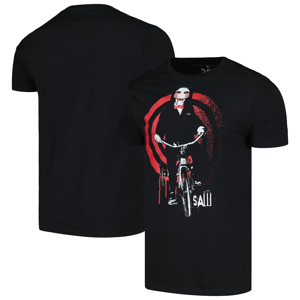 Men's Ripple Junction Black SAW Billy On A Bike T-Shirt