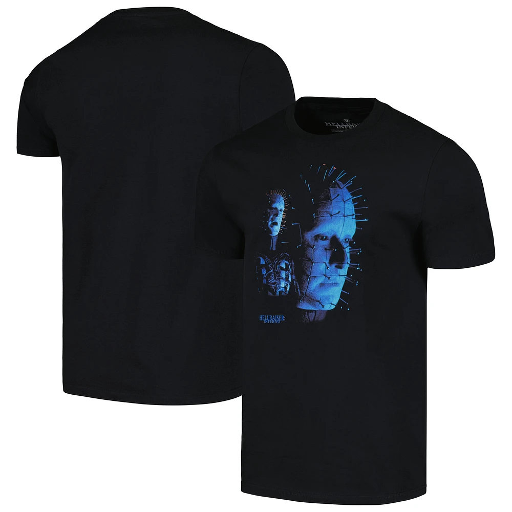 Men's Ripple Junction Black Hellraiser Pinhead Double Exposure T-Shirt