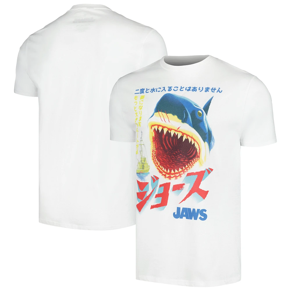 Men's Ripple Junction White Jaws Kanji Poster T-Shirt