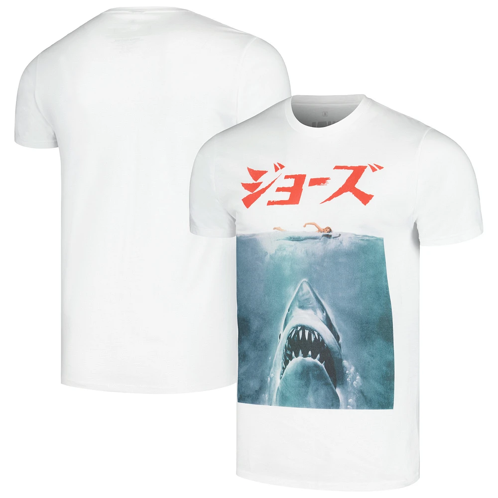 Men's Ripple Junction White Jaws Kanji T-Shirt