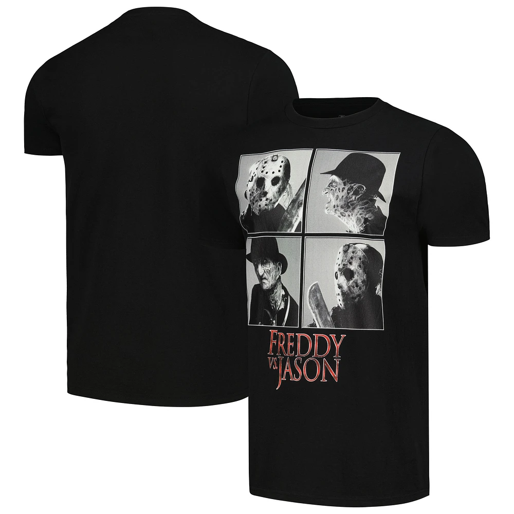 Men's Ripple Junction Black Friday the 13th Freddy vs. Jason Grid T-Shirt