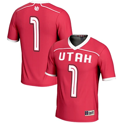 Men's GameDay Greats Red Utah Utes #1 Lightweight Lacrosse Jersey