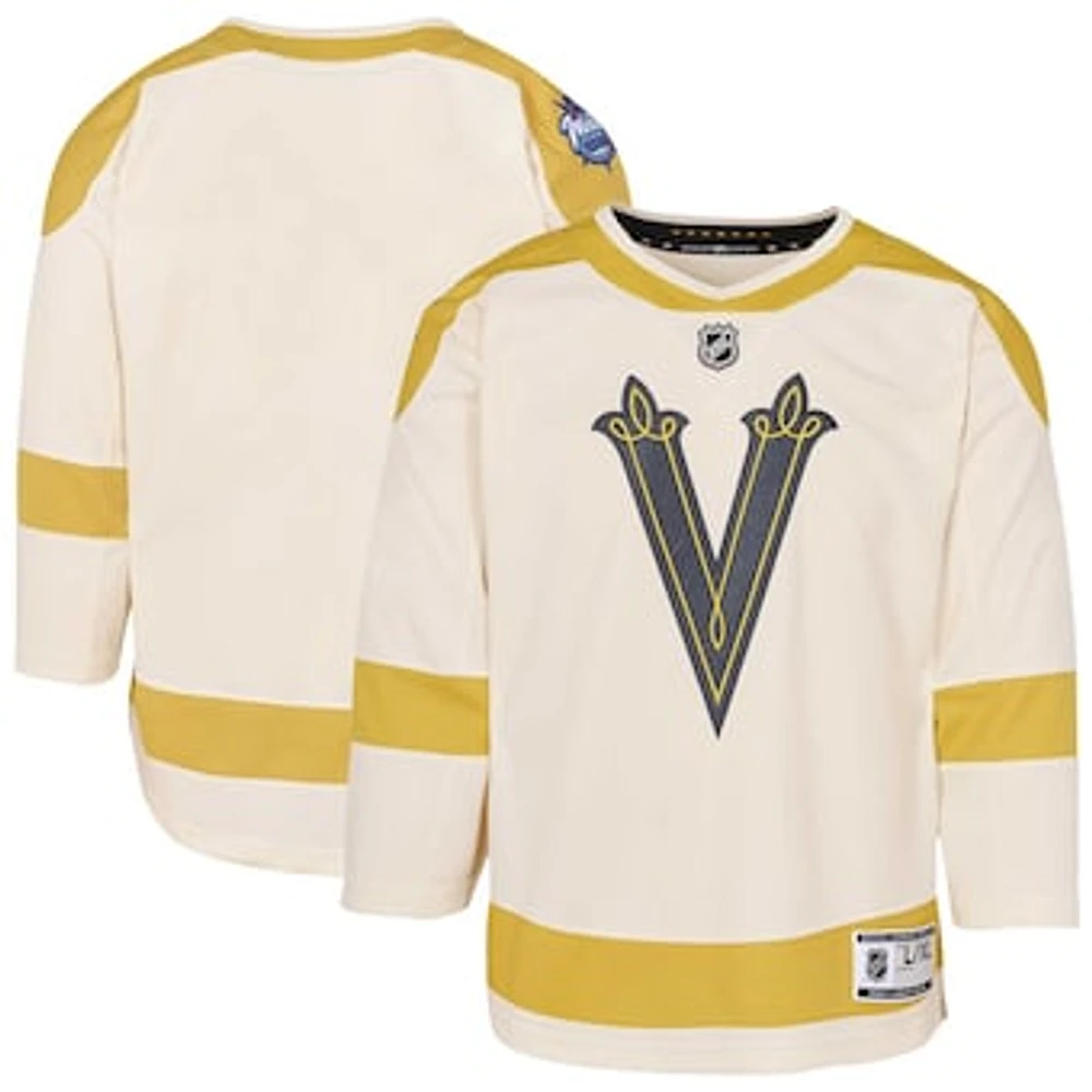 Youth  Cream Vegas Golden Knights 2024 NHL Winter Classic Premier Jersey