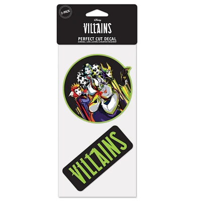 WinCraft Disney Villains 2-Pack 4" x 8" Perfect Cut Decal Set
