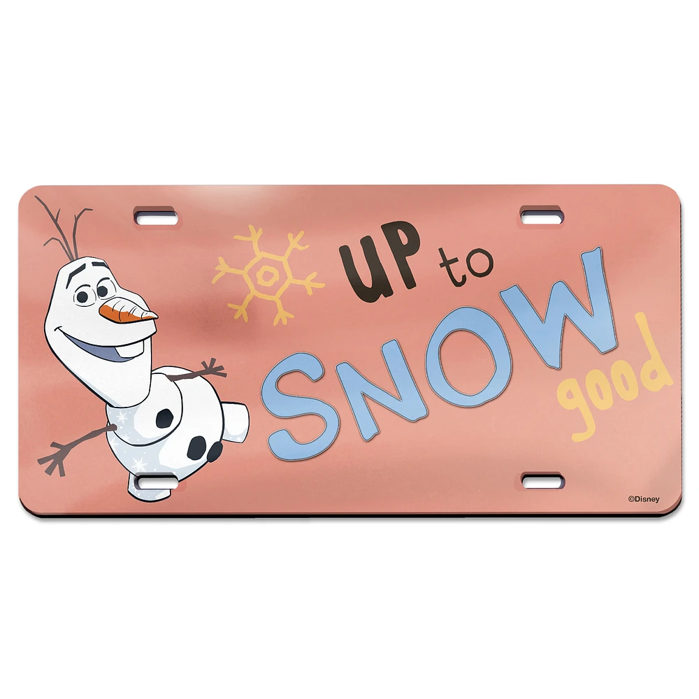 WinCraft Olaf Frozen Up To Snow Good License Plate