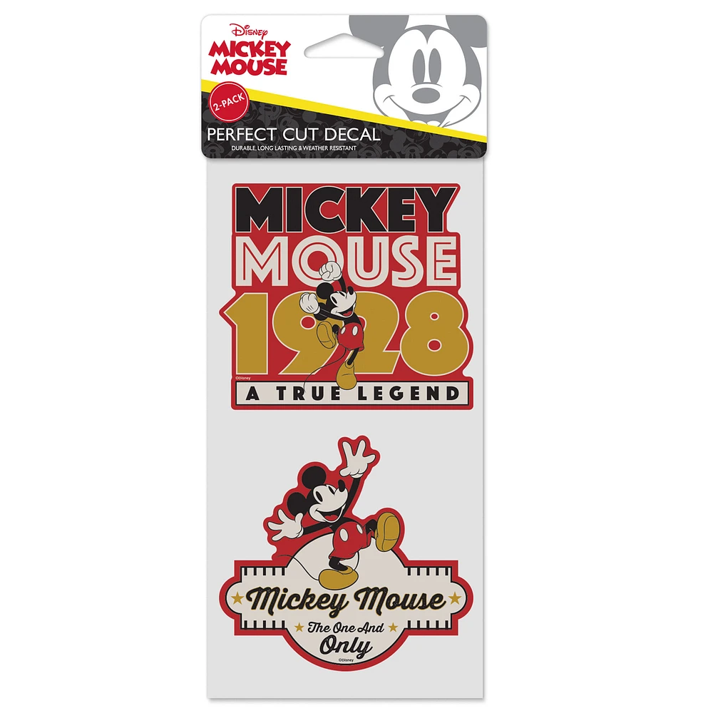 WinCraft Mickey Mouse 2-Pack 4" x 8" Perfect Cut Decal Set