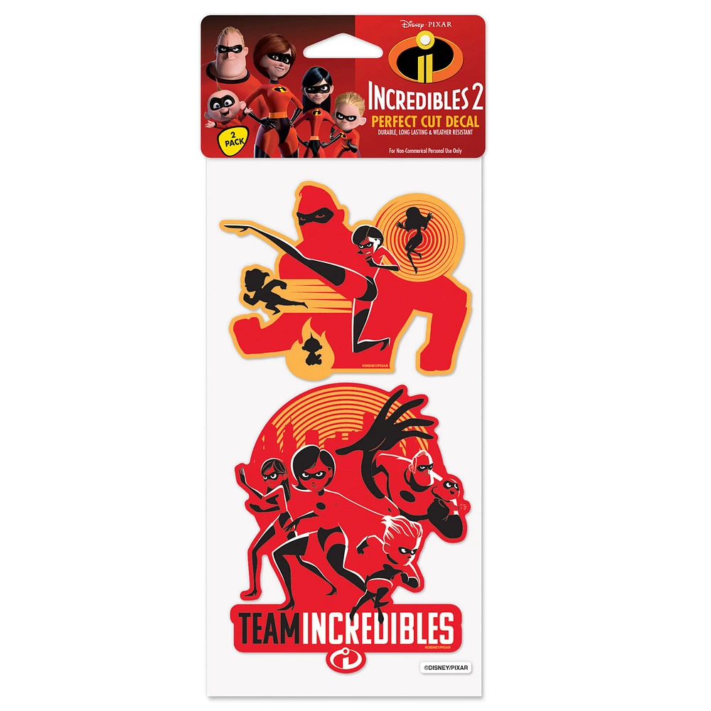 WinCraft The Incredibles 2-Pack 4" x 8" Perfect Cut Decal Set