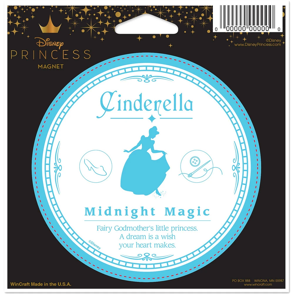 WinCraft Cinderella Disney Princess 4.5" x 6" Indoor/Outdoor Magnet