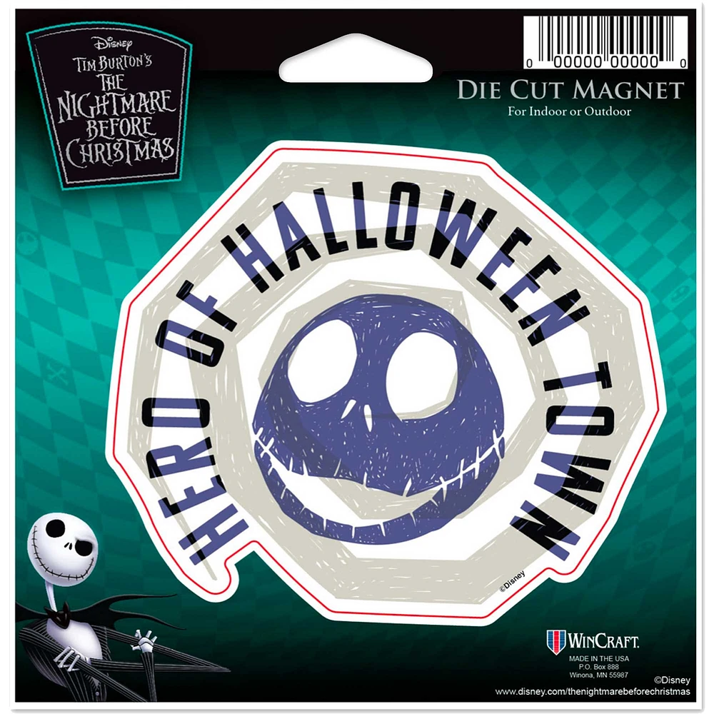 WinCraft Jack Skellington The Nightmare Before Christmas 4.5" x 6" Indoor/Outdoor Magnet