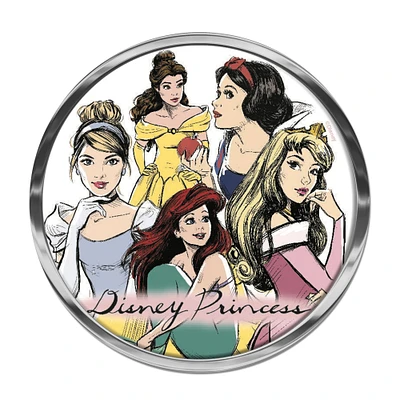 WinCraft Disney Princesses Round Chrome Auto Emblem