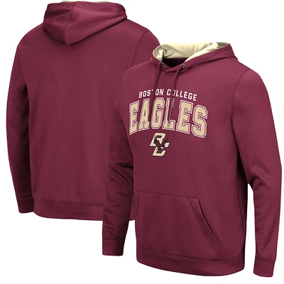 Men's Colosseum Maroon Boston College Eagles Resistance Pullover Hoodie