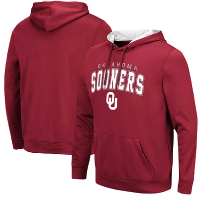 Men's Colosseum Crimson Oklahoma Sooners Resistance Pullover Hoodie