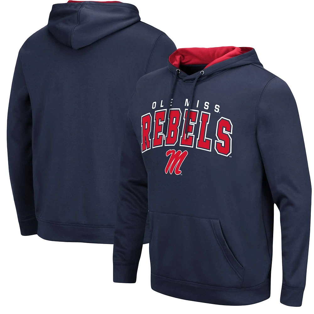 Men's Colosseum Navy Ole Miss Rebels Resistance Pullover Hoodie