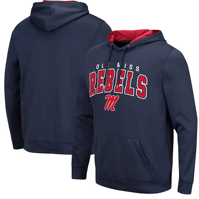 Men's Colosseum Navy Ole Miss Rebels Resistance Pullover Hoodie