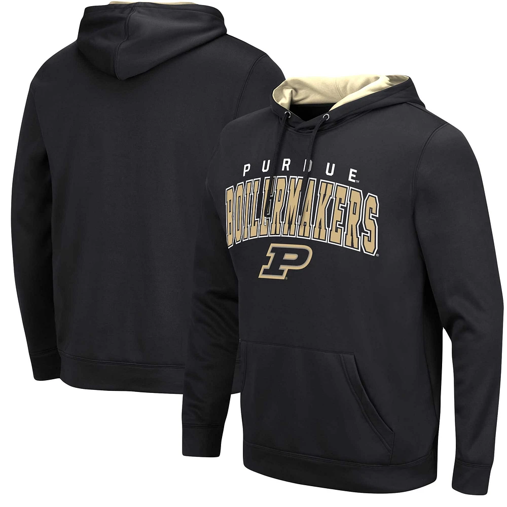 Men's Colosseum Black Purdue Boilermakers Resistance Pullover Hoodie