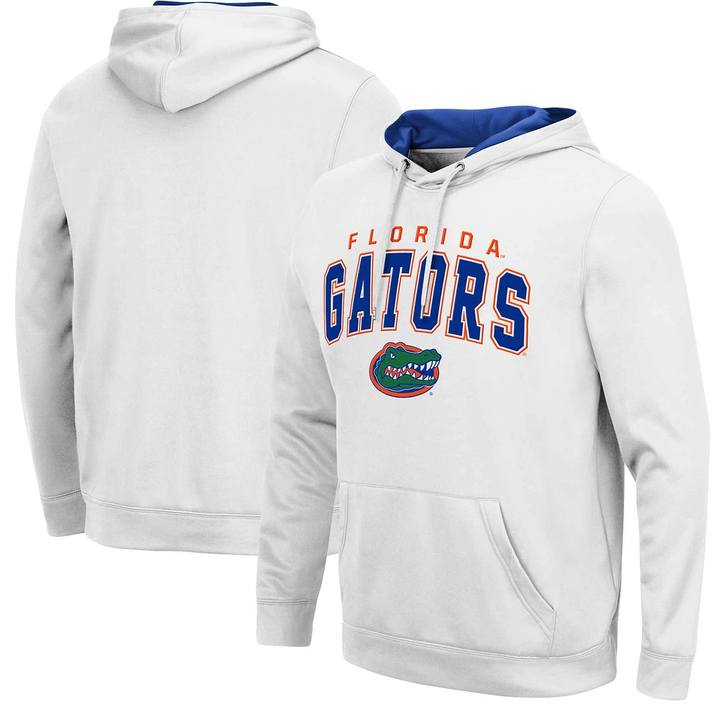 Men's Colosseum White Florida Gators Resistance Pullover Hoodie