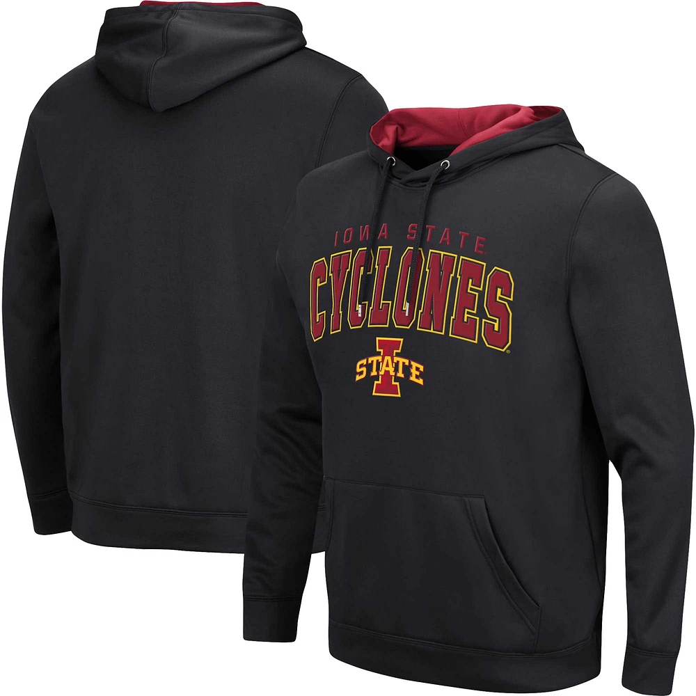 Men's Colosseum Black Iowa State Cyclones Resistance Pullover Hoodie