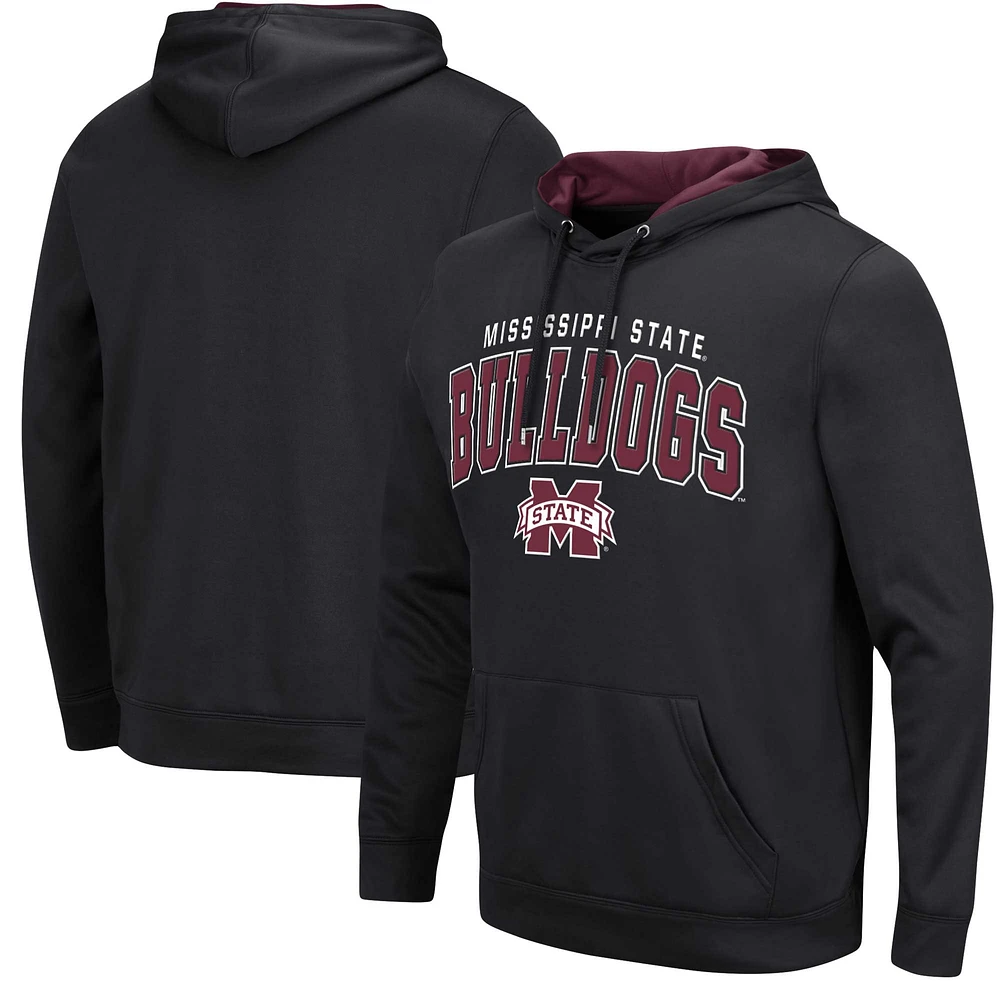 Men's Colosseum Black Mississippi State Bulldogs Resistance Pullover Hoodie