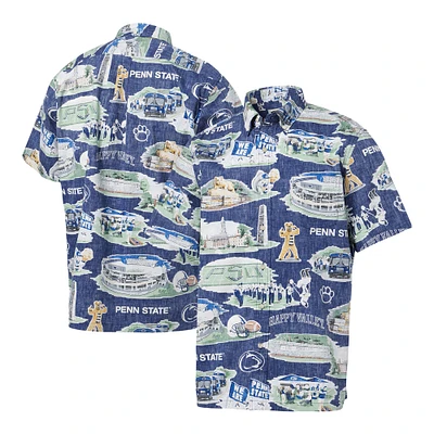 Men's Reyn Spooner Navy Penn State Nittany Lions Scenic Button-Down Shirt