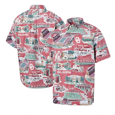 Men's Reyn Spooner Crimson Oklahoma Sooners Scenic Button-Down Shirt