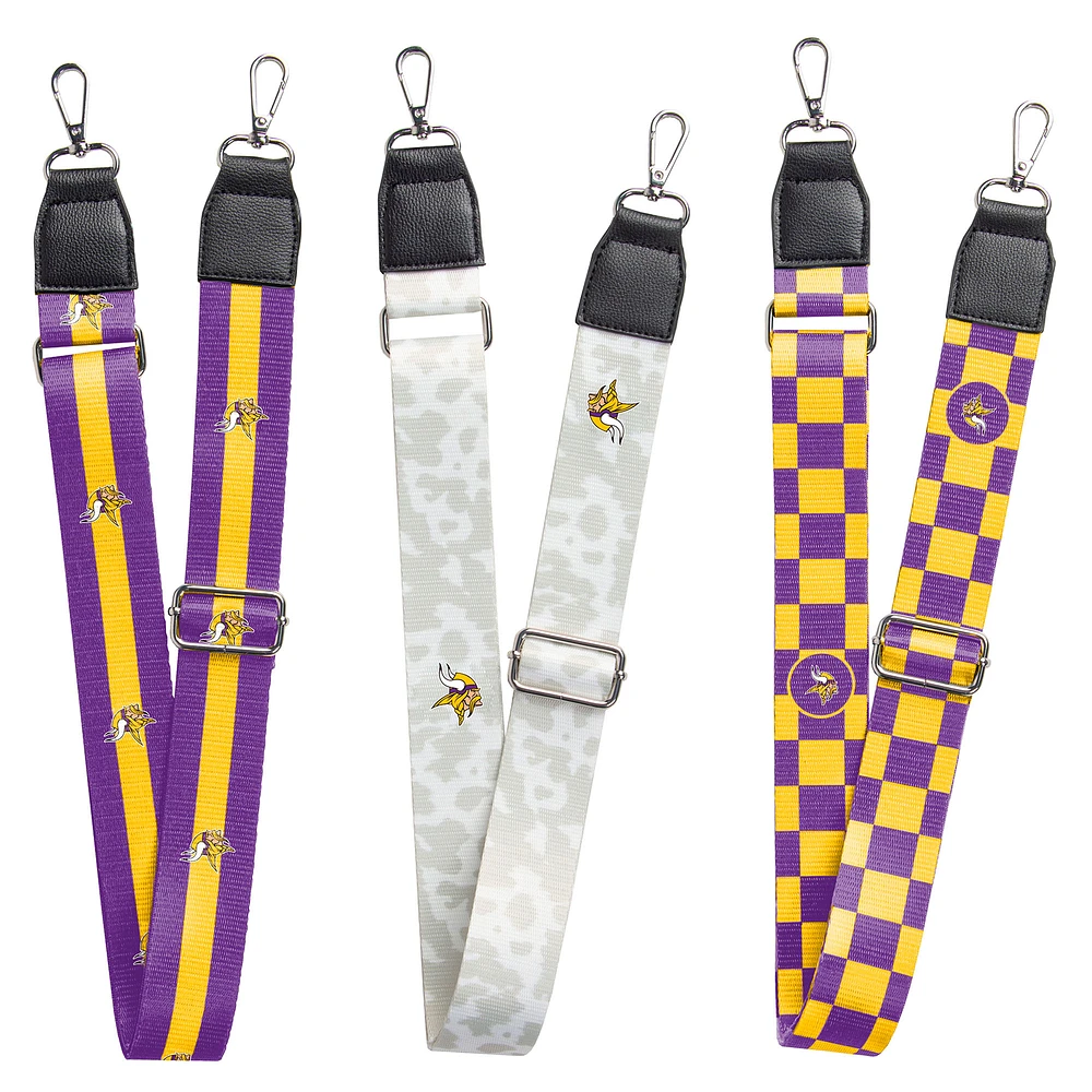 Minnesota Vikings 3-Pack Bag Strap Set