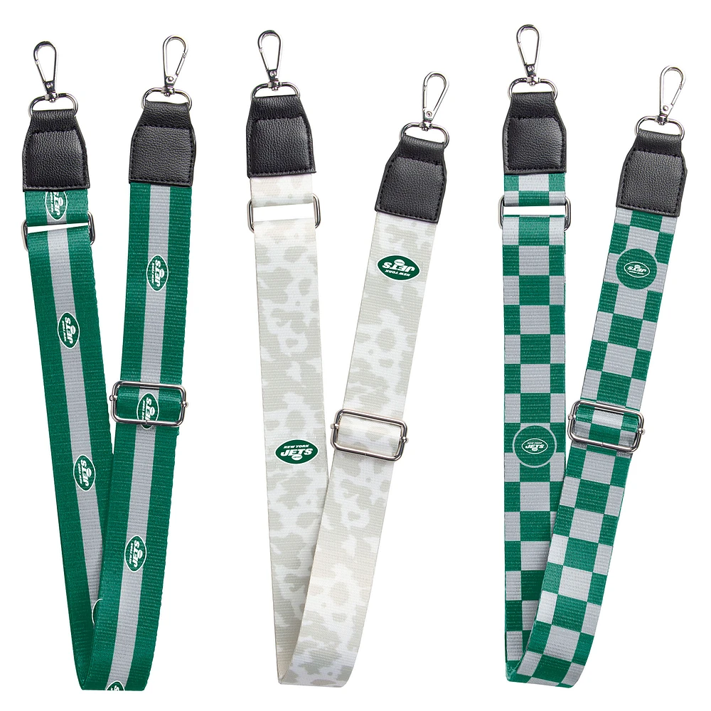 New York Jets 3-Pack Bag Strap Set