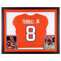 A.J. Terrell Clemson Tigers Autographed Framed Player-Issued Orange Nike Jersey from the 2019 NCAA Football Season