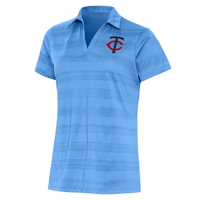 Women's Antigua Light Blue Minnesota Twins Compass Polo