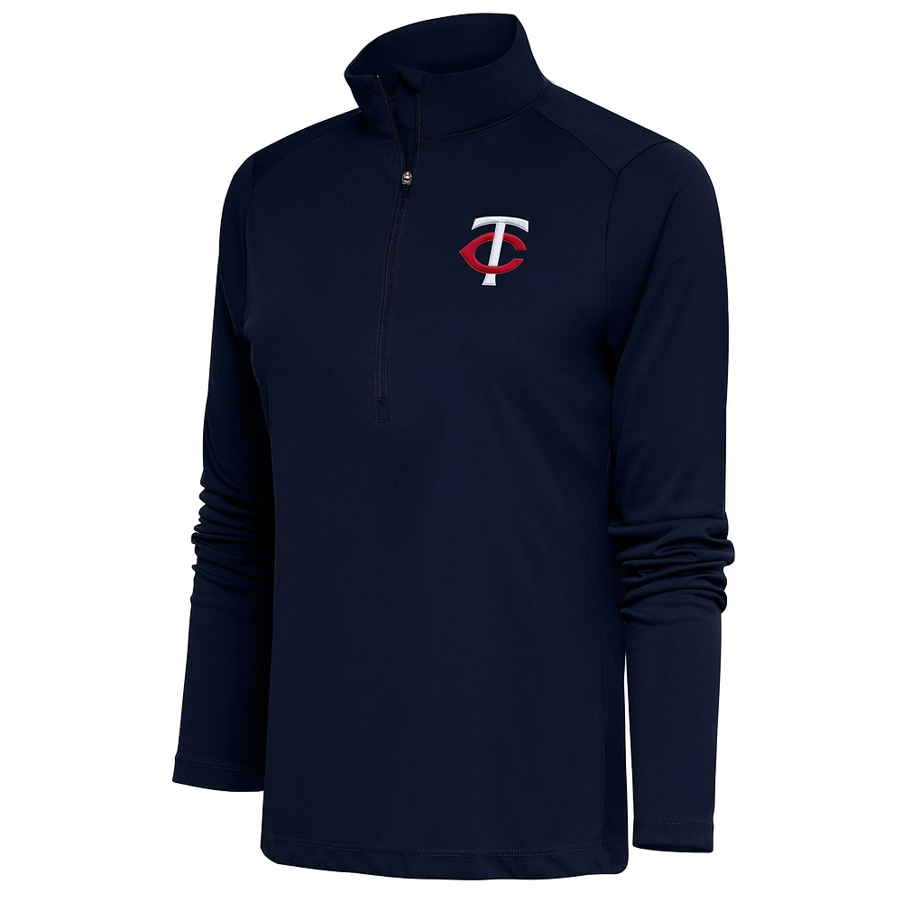 Women's Antigua Navy Minnesota Twins Tribute Half-Zip Pullover Top