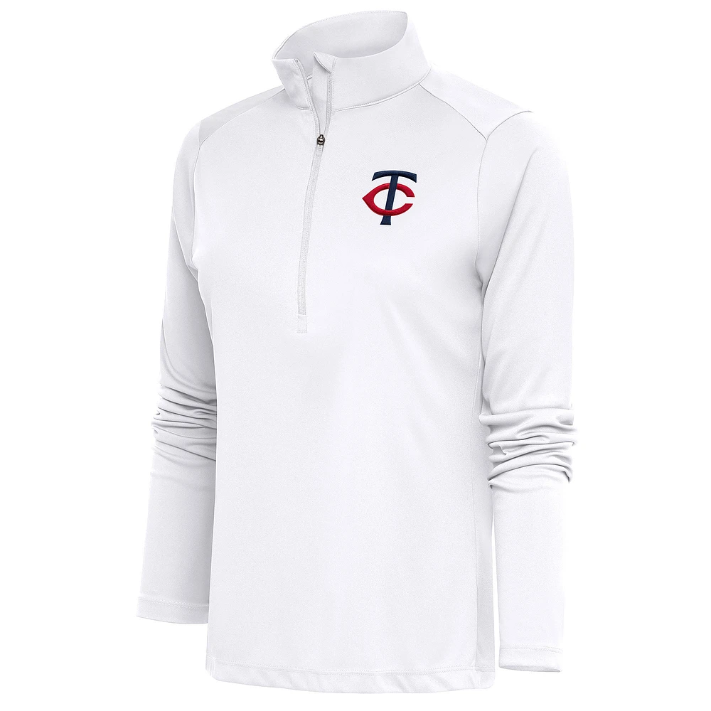 Women's Antigua Minnesota Twins Tribute Half-Zip Pullover Top