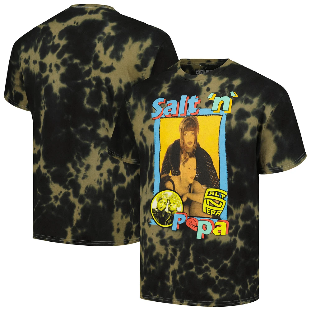 Men's Black 50th Anniversary of Hip Hop Salt-N-Pepa Washed Graphic T-Shirt